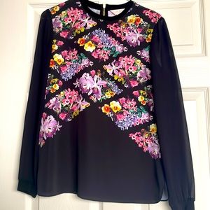 Ted Baker long sleeve top, beautiful colors and a small zipper in the back